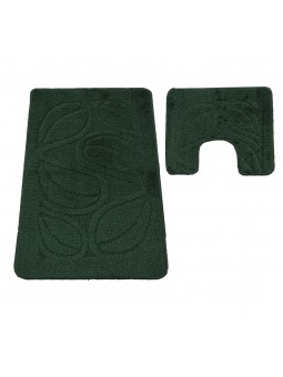 Komplet łazienkowy Montana z wycięciem Flora ciemna zieleń